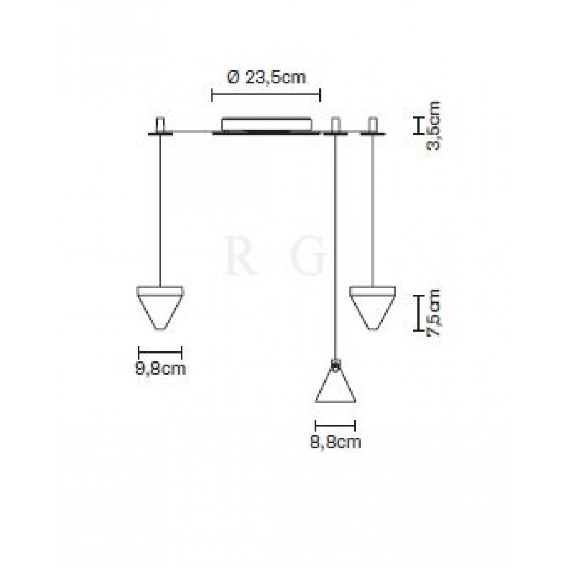Подвесной светильник Fabbian Tripla F41 G01 76