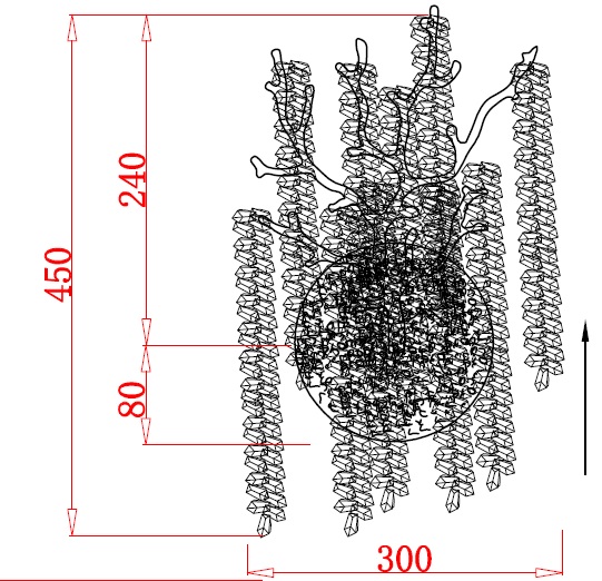 Бра со стеклянными подвесками цвет серебро Garda Decor 86-70613