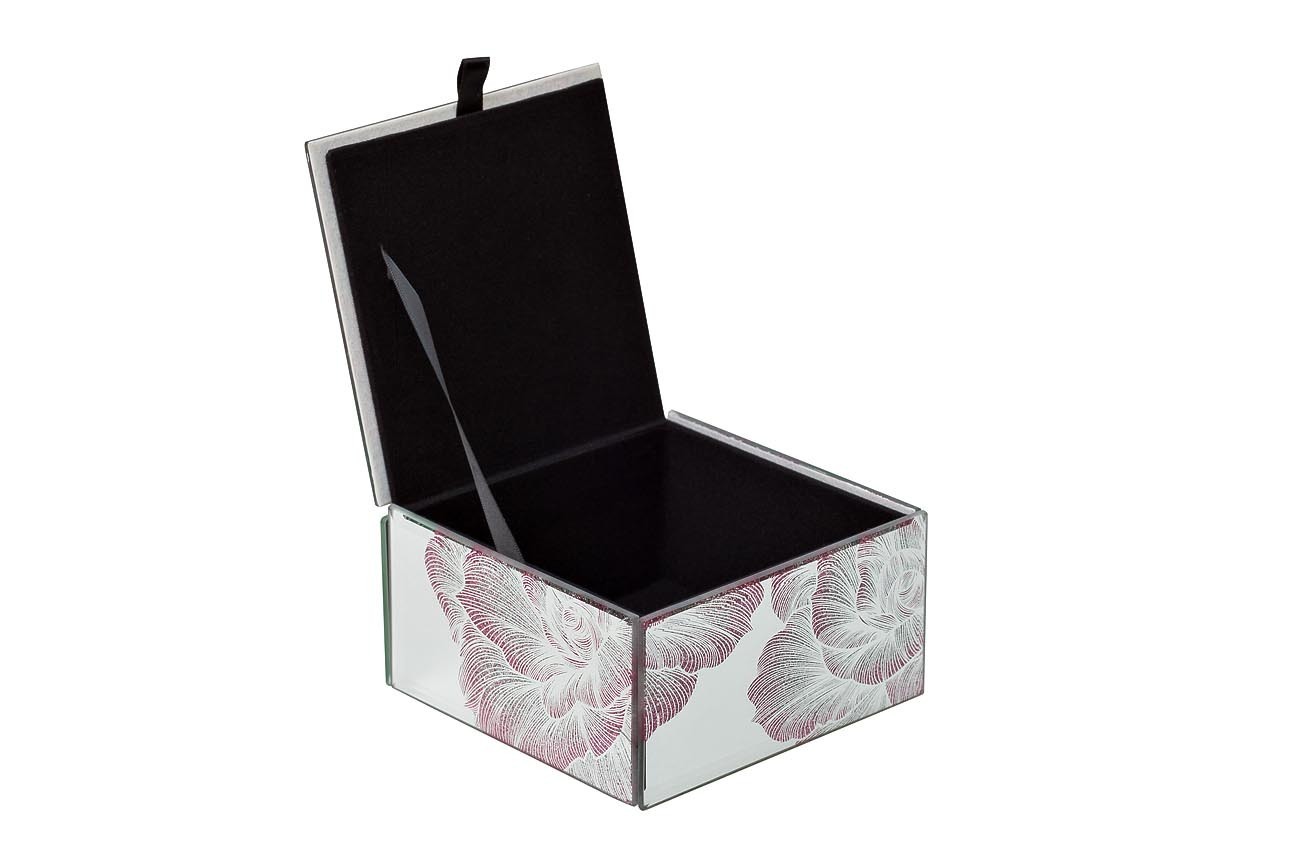 Шкатулка стеклянная "Цветы" Garda Decor KFJ311