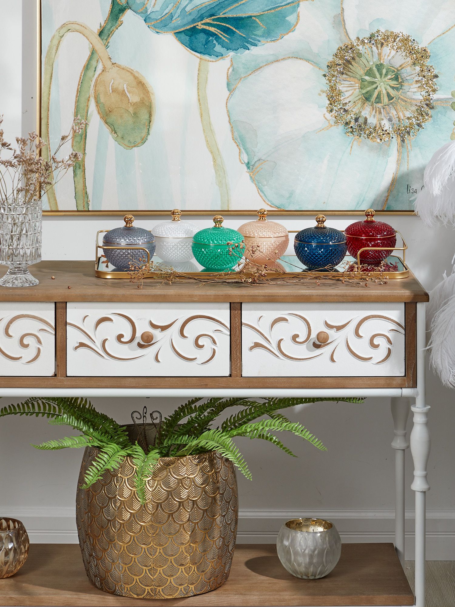 Конфетница с крышкой Glasar 69-006