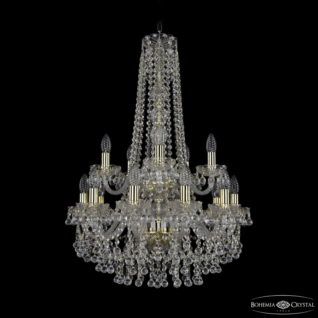 Люстра хрустальная 1409/10+5/195/h-83/2d G