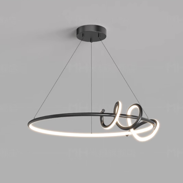 Кольцевая люстра RAFFEL D80 Black by ImperiumLoft