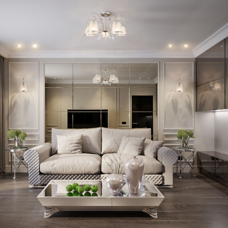 Люстра на штанге Eurosvet 60065/5 серебро