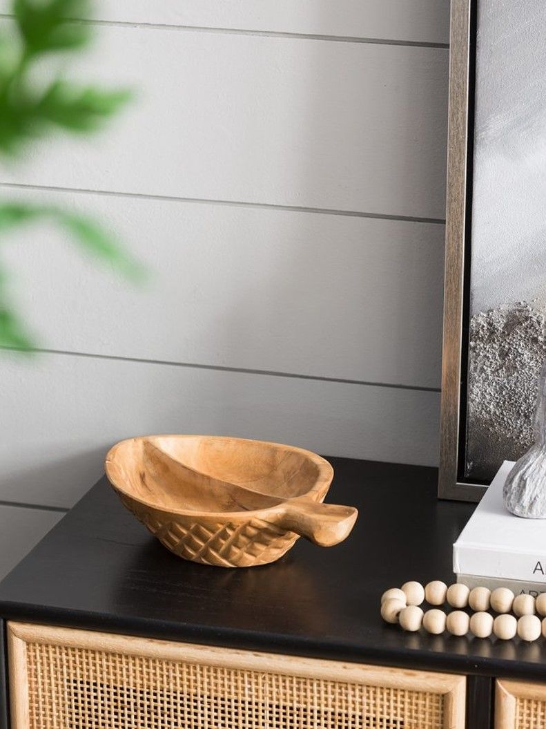 Чаша из тикового дерева Glasar 70652