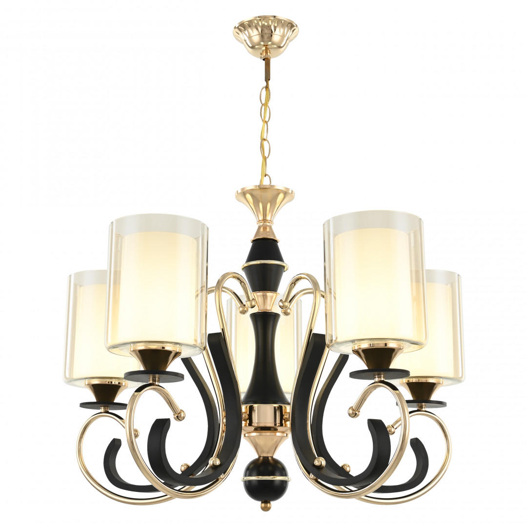 Люстра подвесная с плафонами 302237/5 Bk/Gd Arte Milano