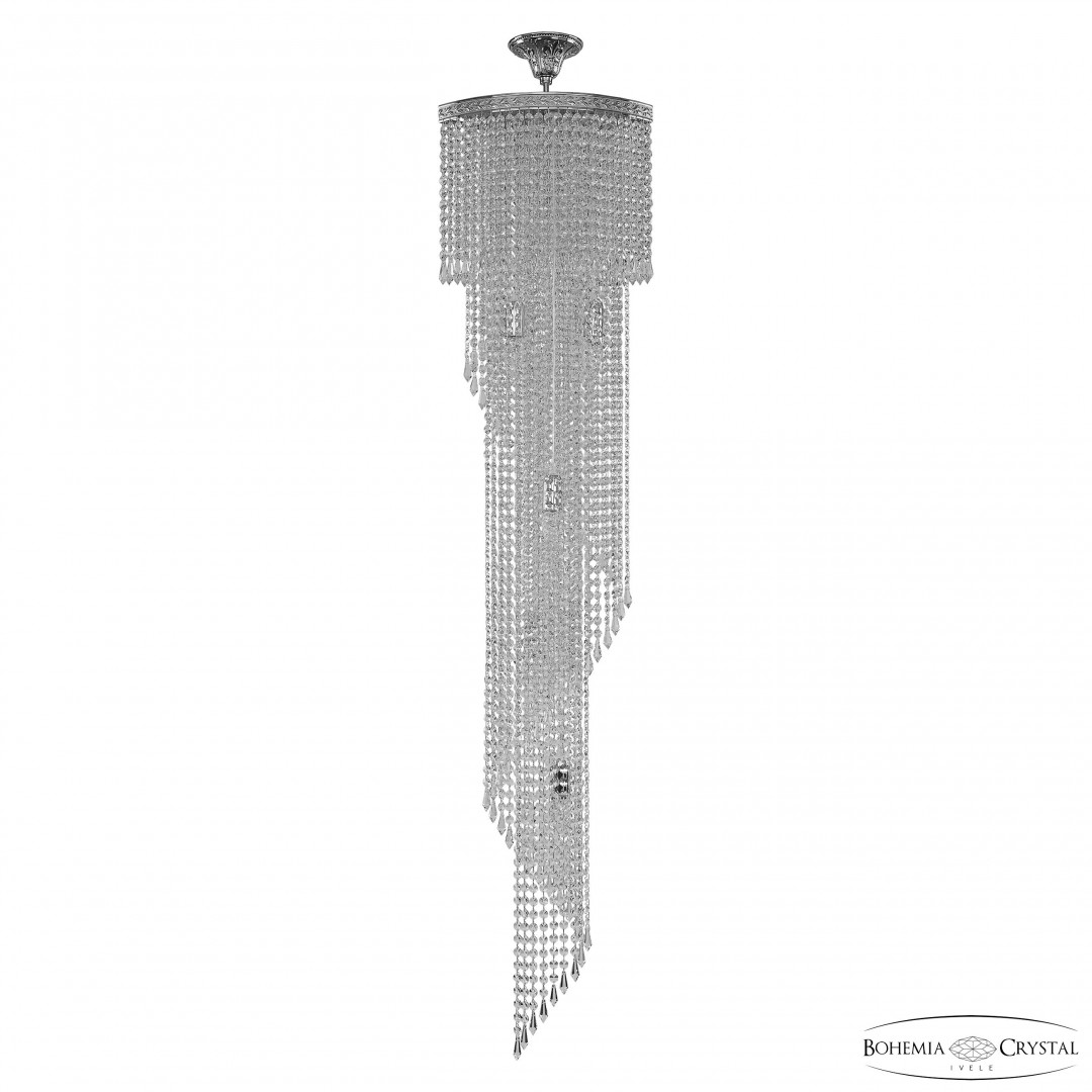 Люстра спираль хрустальная 83113/35IV-150 Ni Bohemia Ivele Crystal