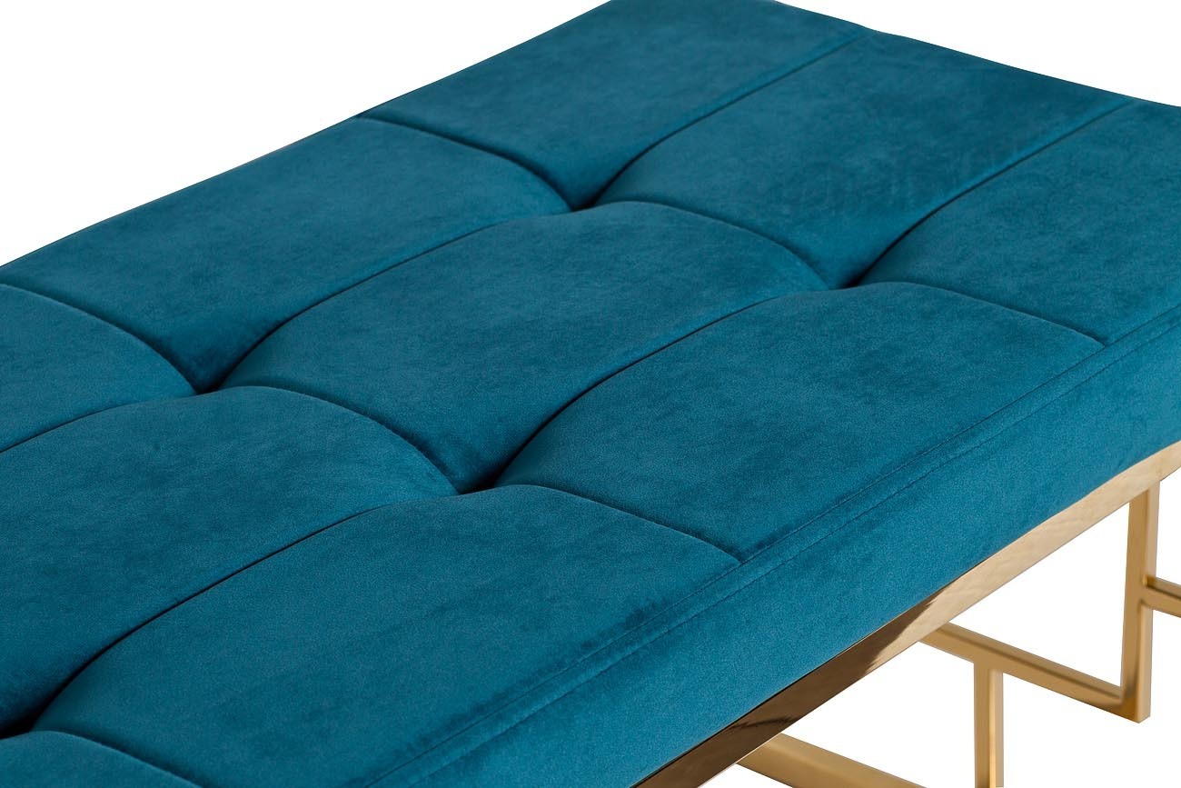 Банкетка велюровая изумрудная Garda Decor 47ED-BEN005GOLD-EM