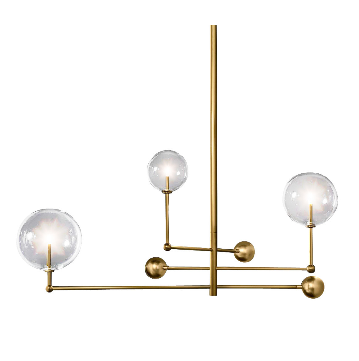 Люстра  Delight Collection Globe Mobile 3 brass