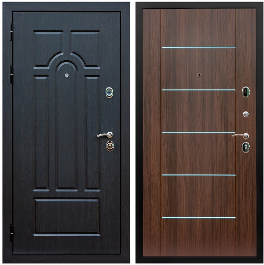 Дверь входная Graf Эврика МДФ 10 мм ФЛ-58 Венге / МДФ 6 мм В-03 молдинг Венге