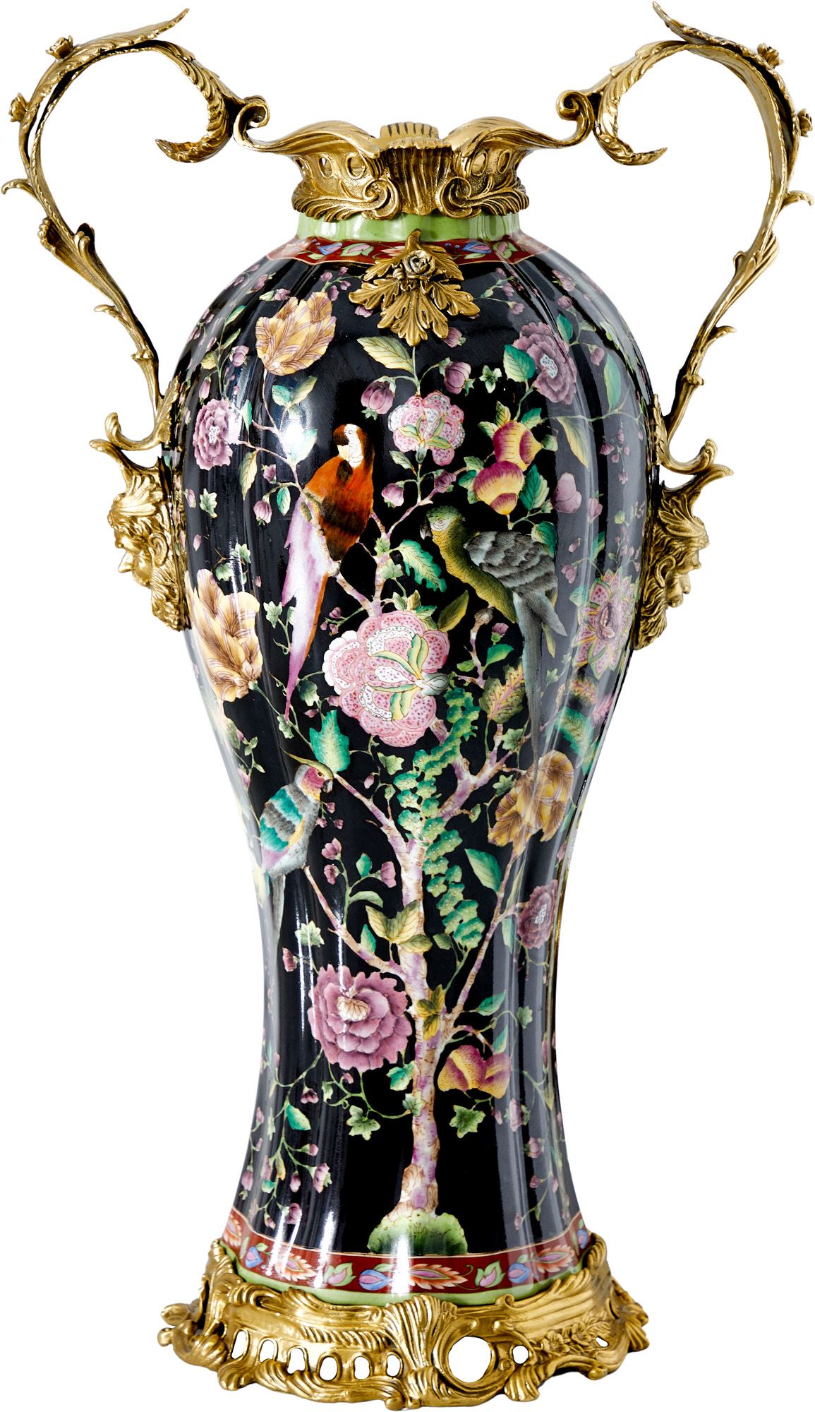 Ваза с ручками Glasar GL1216/A401C/BK2507