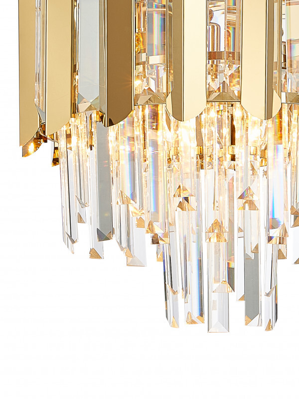 Каскадная люстра Natali Kovaltseva AMAZONE 81444/5C GOLD