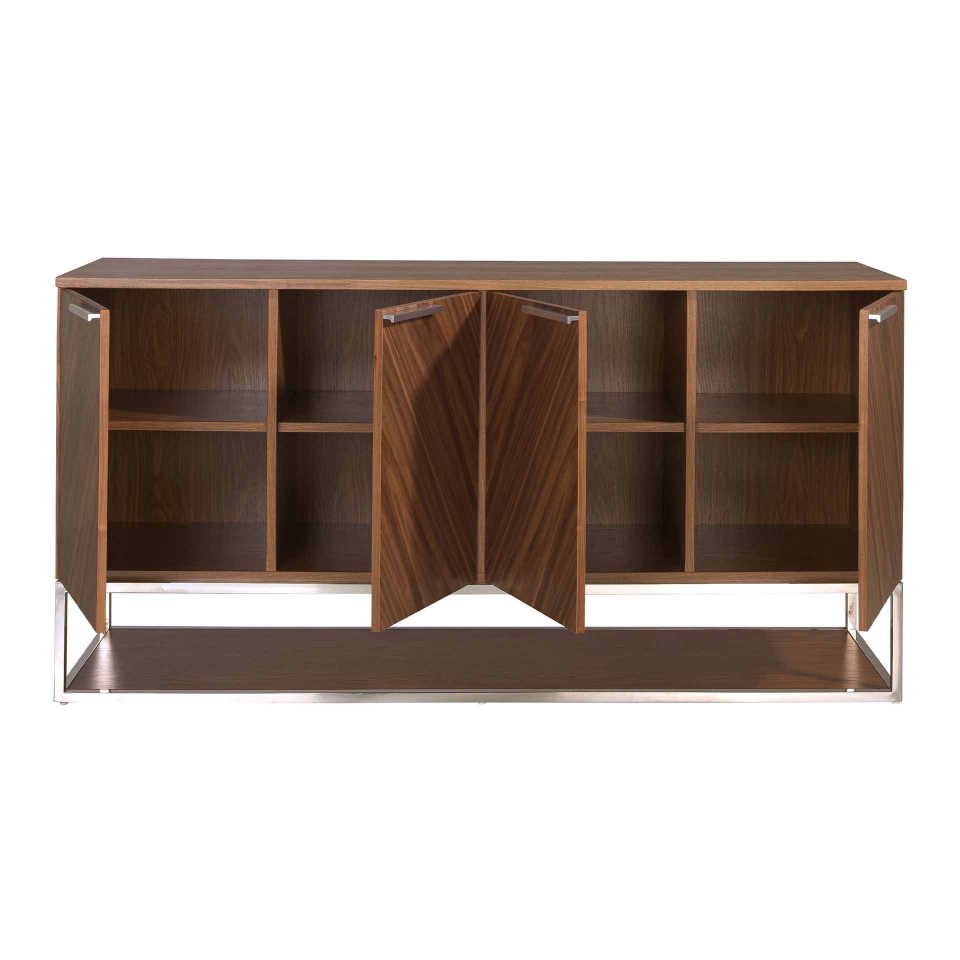 Сервант 3233/MK1502A из ореха и хромированной стали Angel Cerda