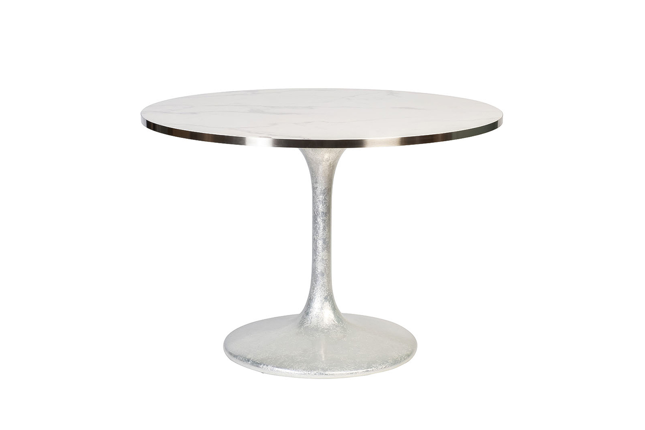 Стол обеденный Misty White белый искусственный мрамор Garda Decor 33FS-21009STOL/OB