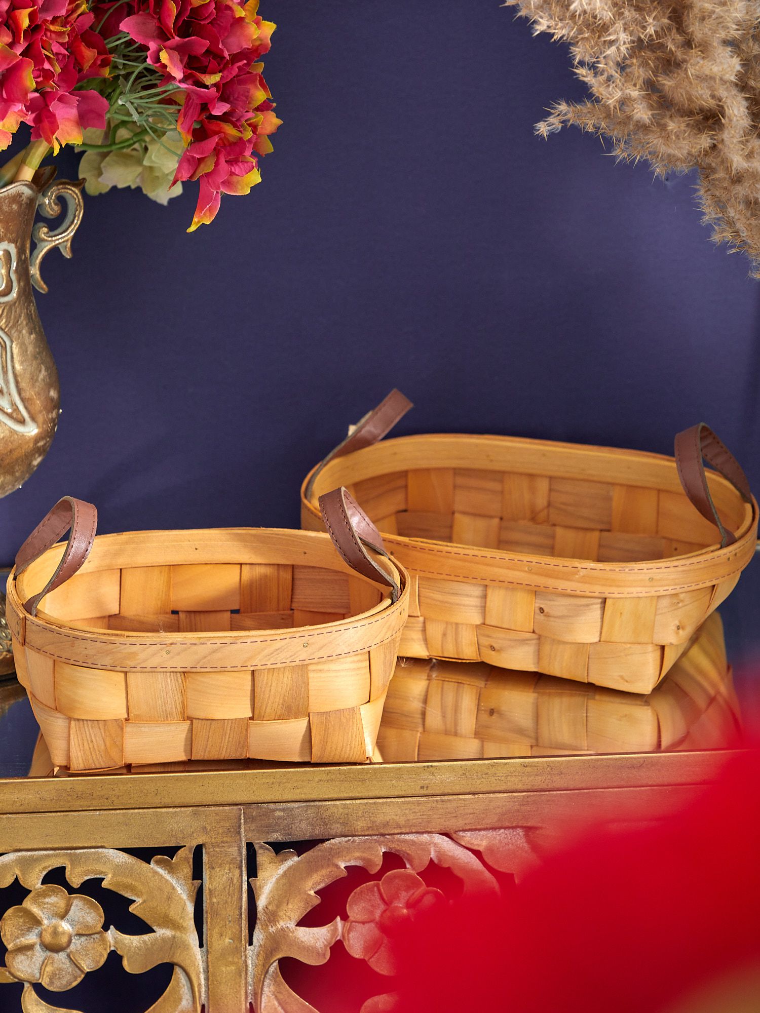 Корзинки бамбуковые с ручками, набор Glasar 57-428