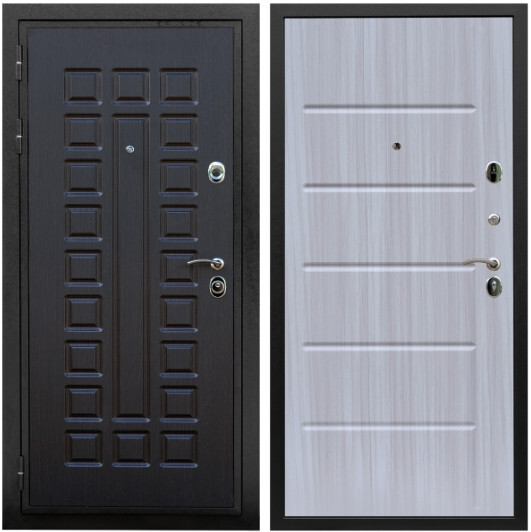 Дверь входная Graf Триумф МДФ 16 мм ФЛ-183 Венге / МДФ 16 мм ФЛ-102 Сандал белый