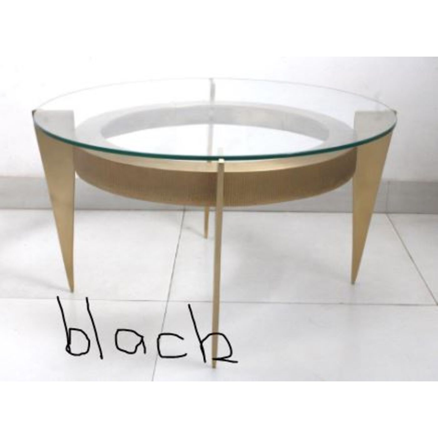 Стол приставной Nino Black Ø77cm KARE 71290