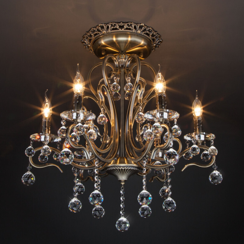 Люстра на штанге Eurosvet 12505/6 античная бронза Strotskis