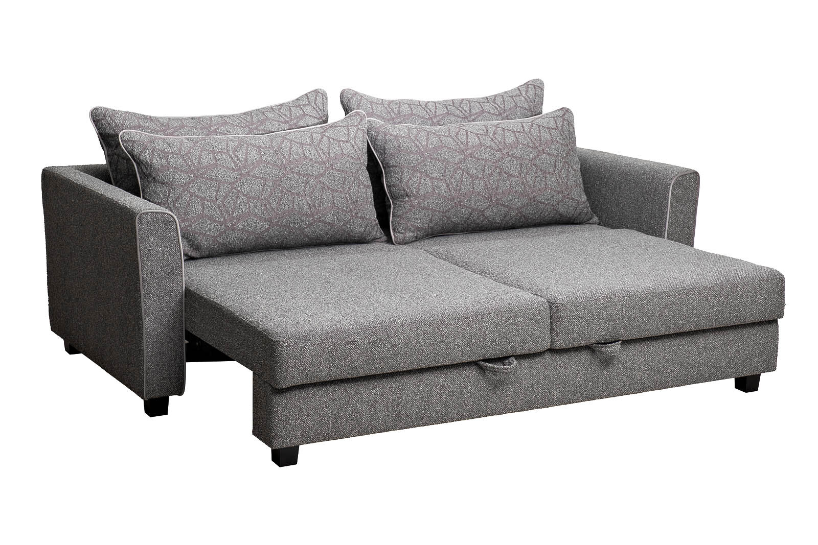 Диван Marco трехместный раскладной серый Garda Decor MARCO 2K-СЕРЫЙ-Flona SER+Buta SER+Colton032-SER