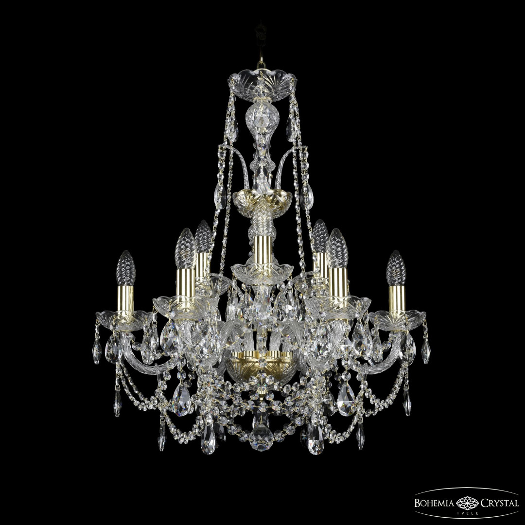 Люстра хрустальная 1411/6+3/195/XL-65 G