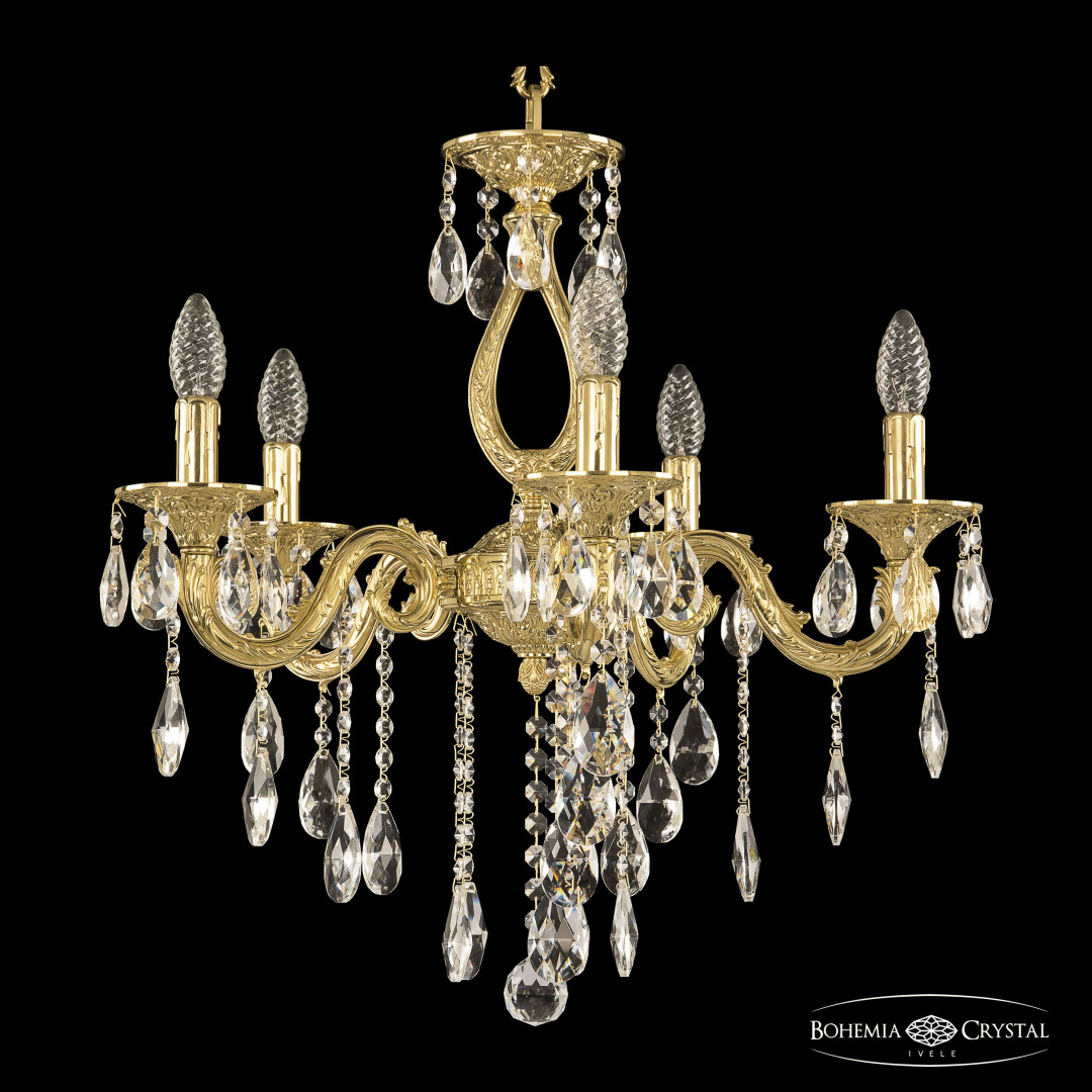 Люстра бронзовая с хрусталём 71301/5/175 B G