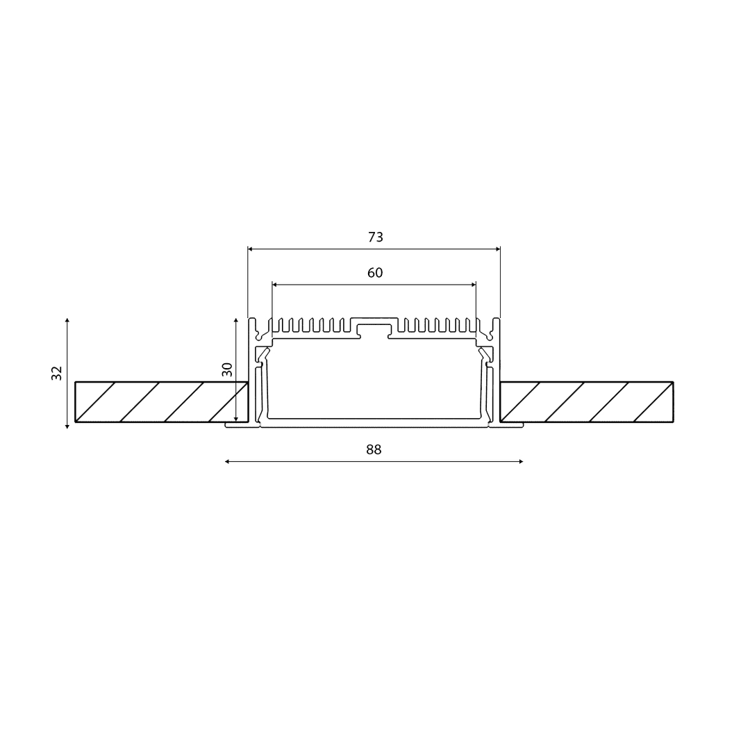 Профиль алюминиевый DesignLed LE.8832