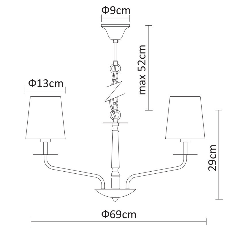 Подвесная люстра Arte Lamp A1048LM-8CC