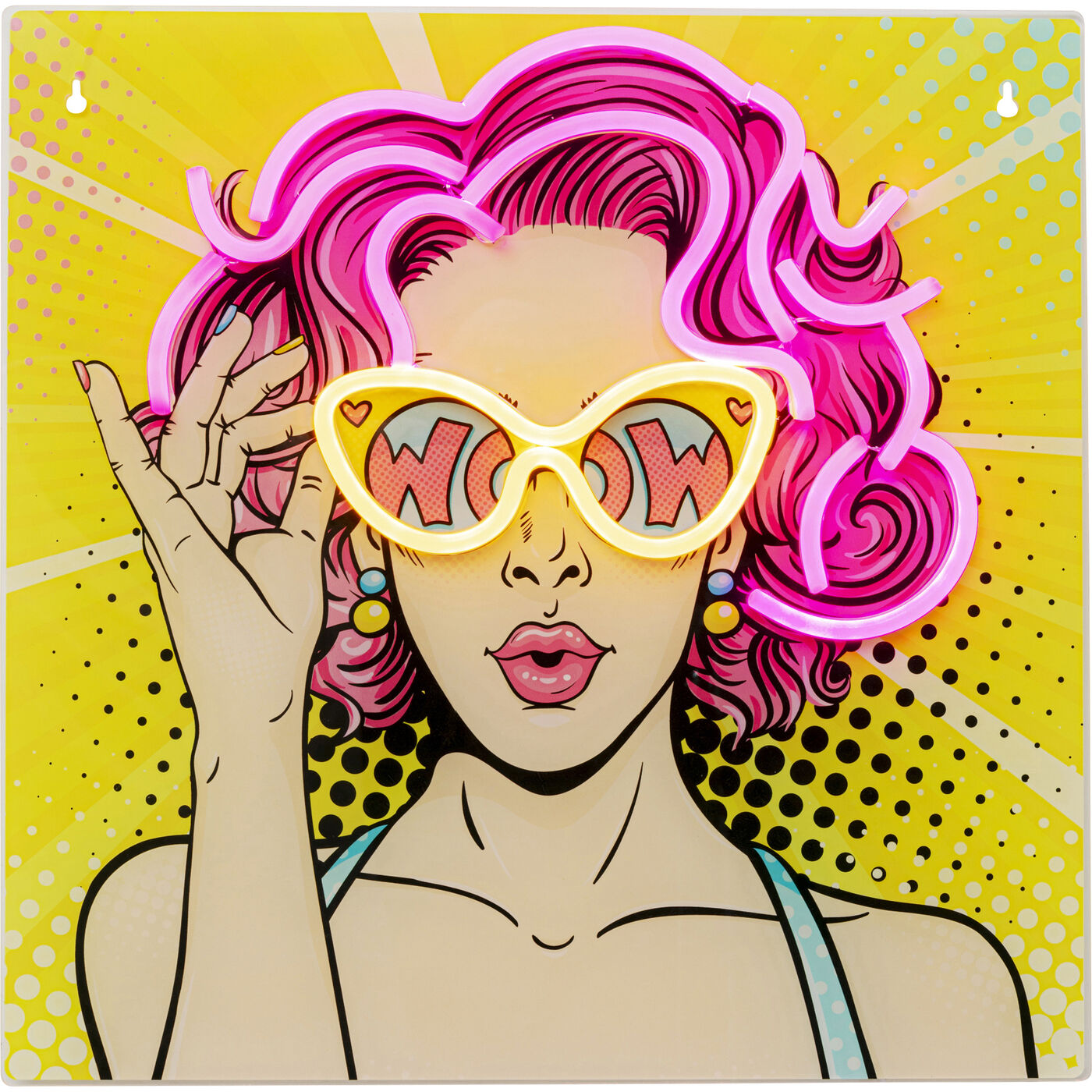 Картина стеклянная Beauty LED 39x39cm KARE 58143