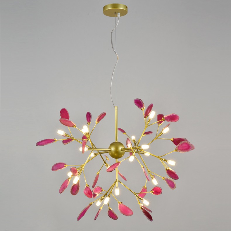 Подвесная люстра AGATE L20 Pink by ImperiumLoft