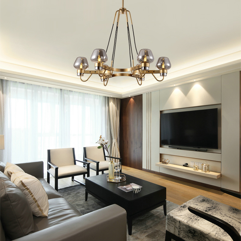 Люстра MONTALEMBERT by Studios 8 lamps Black/Transparent by ImperiumLoft
