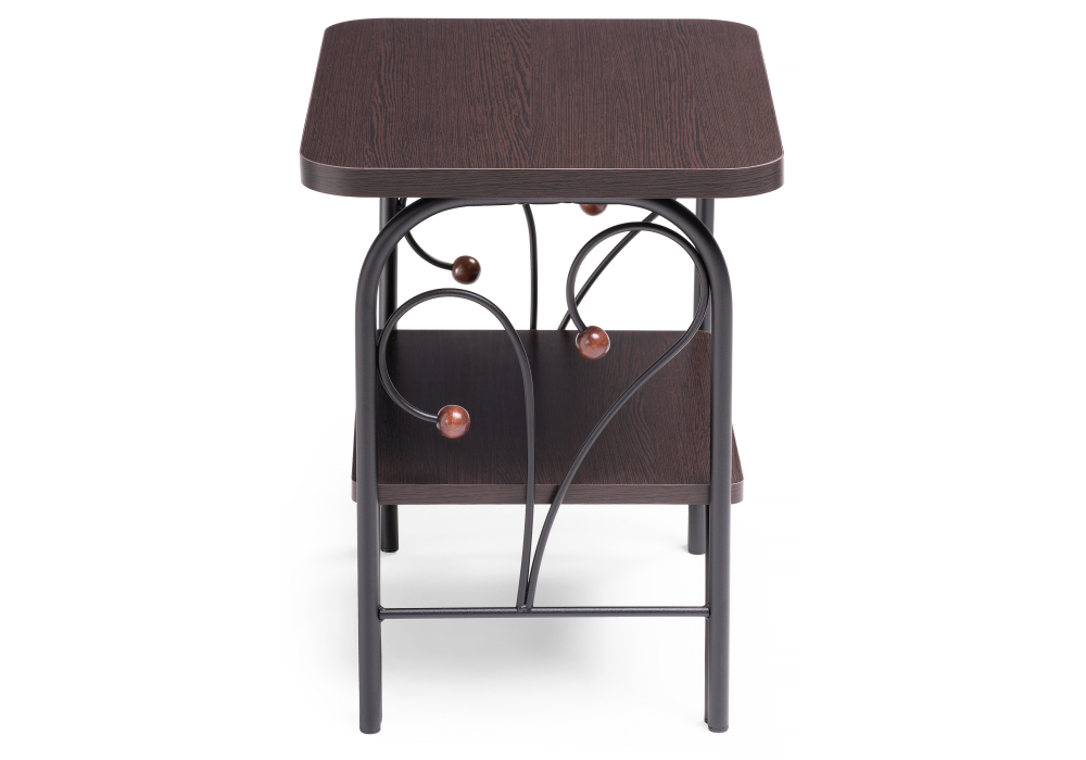 Тумба прикроватная Woodville Клео 2 черная / венге 446218