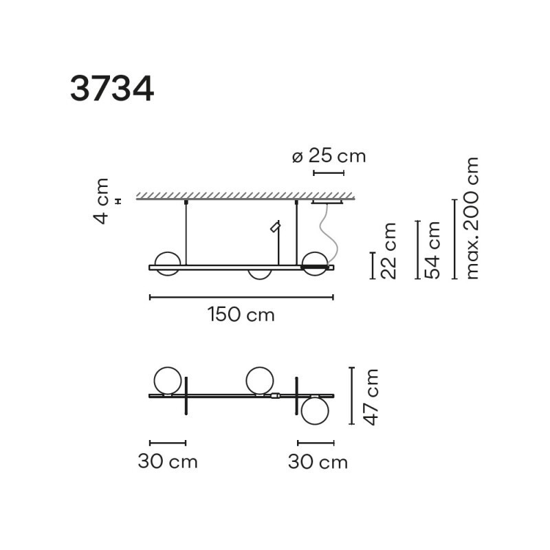 ПОДВЕСНОЙ СВЕТИЛЬНИК  VIBIA Palma 3734