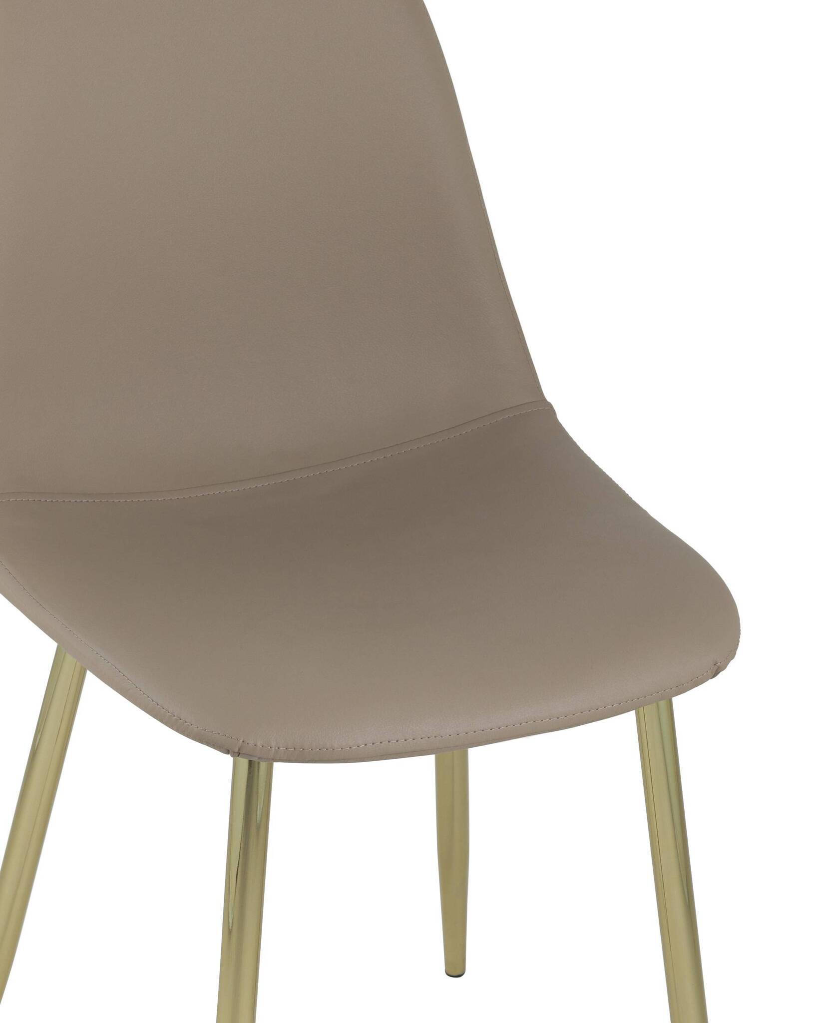 Стул Валенсия экокожа коричневая золотые ножки Stool Group