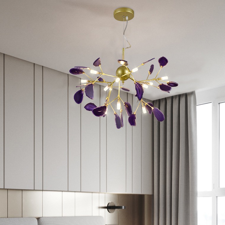 Подвесная люстра AGATE L20 Pink by ImperiumLoft