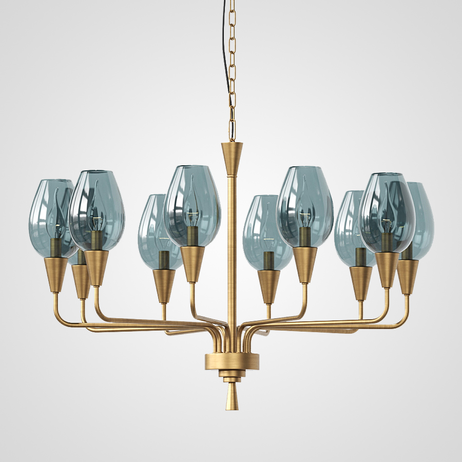 Подвесная Дизайнерская Люстра Viola 10 Синий By Imperiumloft