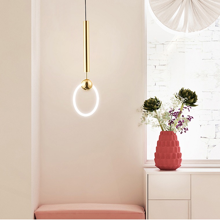 Подвесной светильник RING S D20 Розовое золото by ImperiumLoft