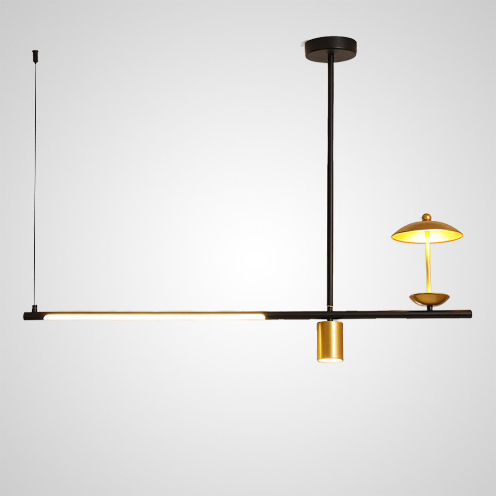 Подвесной светильник HETLEY B L3 Gold Black by ImperiumLoft