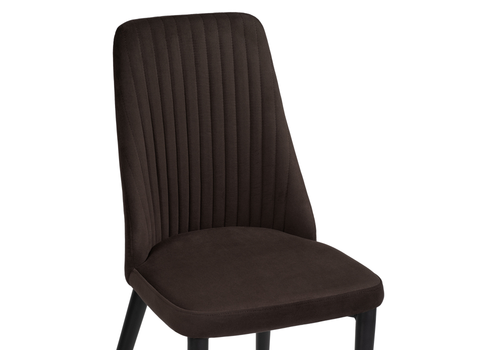 Стул Woodville Фена R темно-коричневый / черный 528466