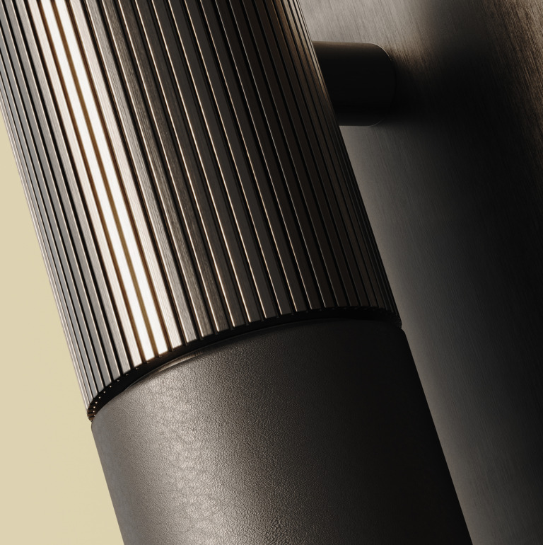 Бра Tura C черная кожа/черный металл Aromas del Campo