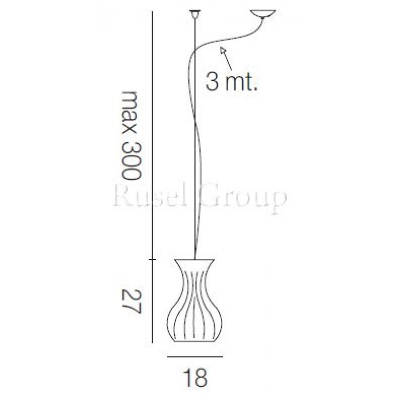 Подвесной светильник Vistosi COMARI SP G D1