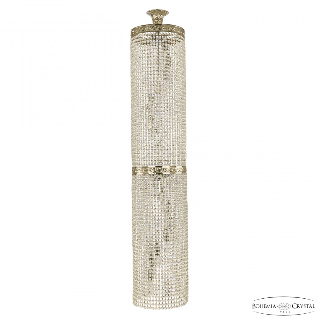 Люстра столб хрустальная 83401/30IV-150/2D Ni Bohemia Ivele Crystal