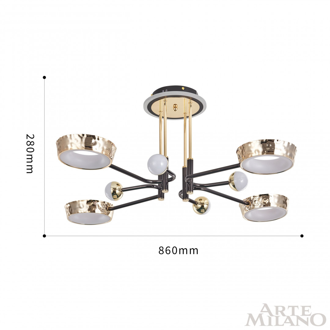 Люстра светодиодная 273210/8 BK/GD Arte Milano