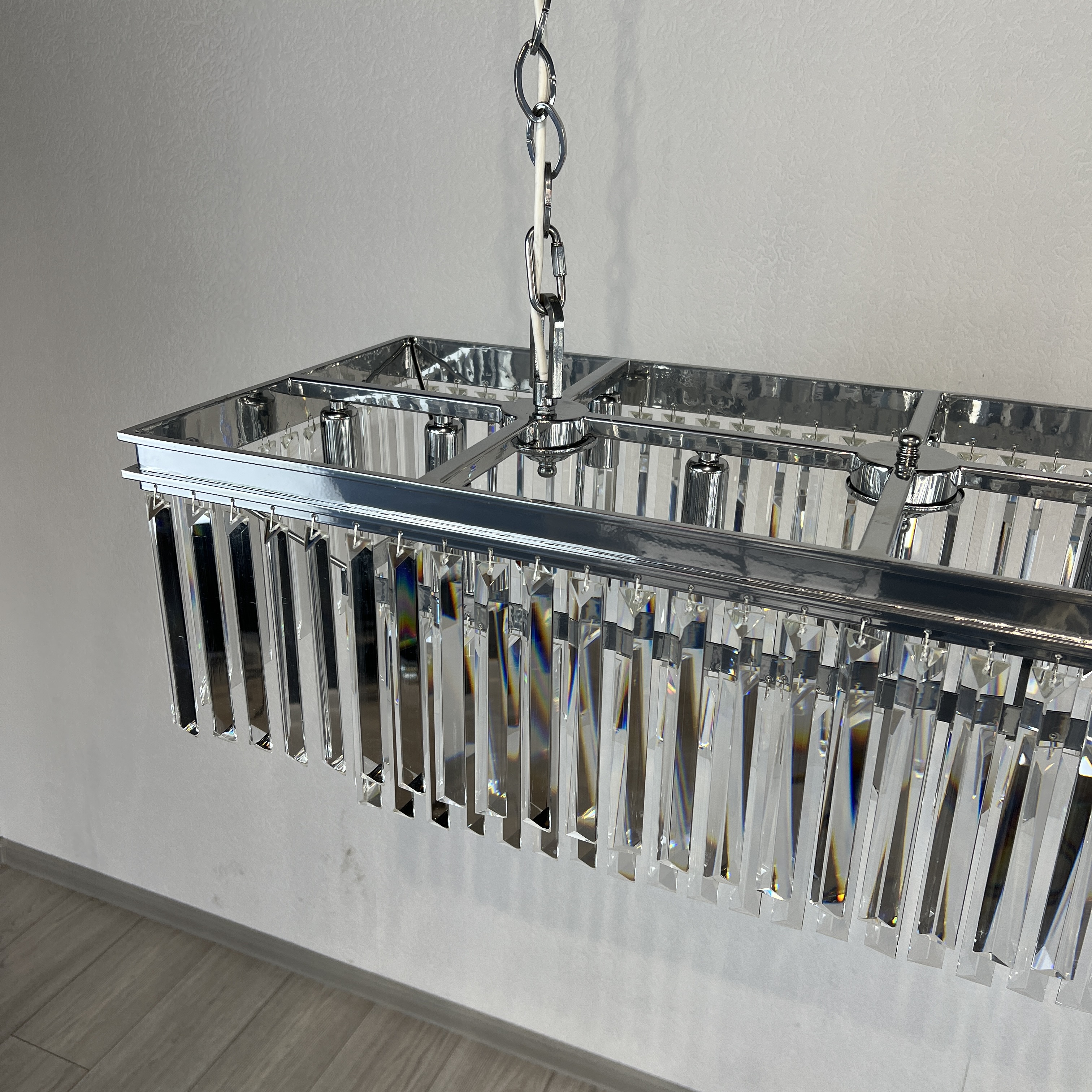 Люстра RH 1920S ODEON CLEAR GLASS FRINGE 120 chrome by ImperiumLoft