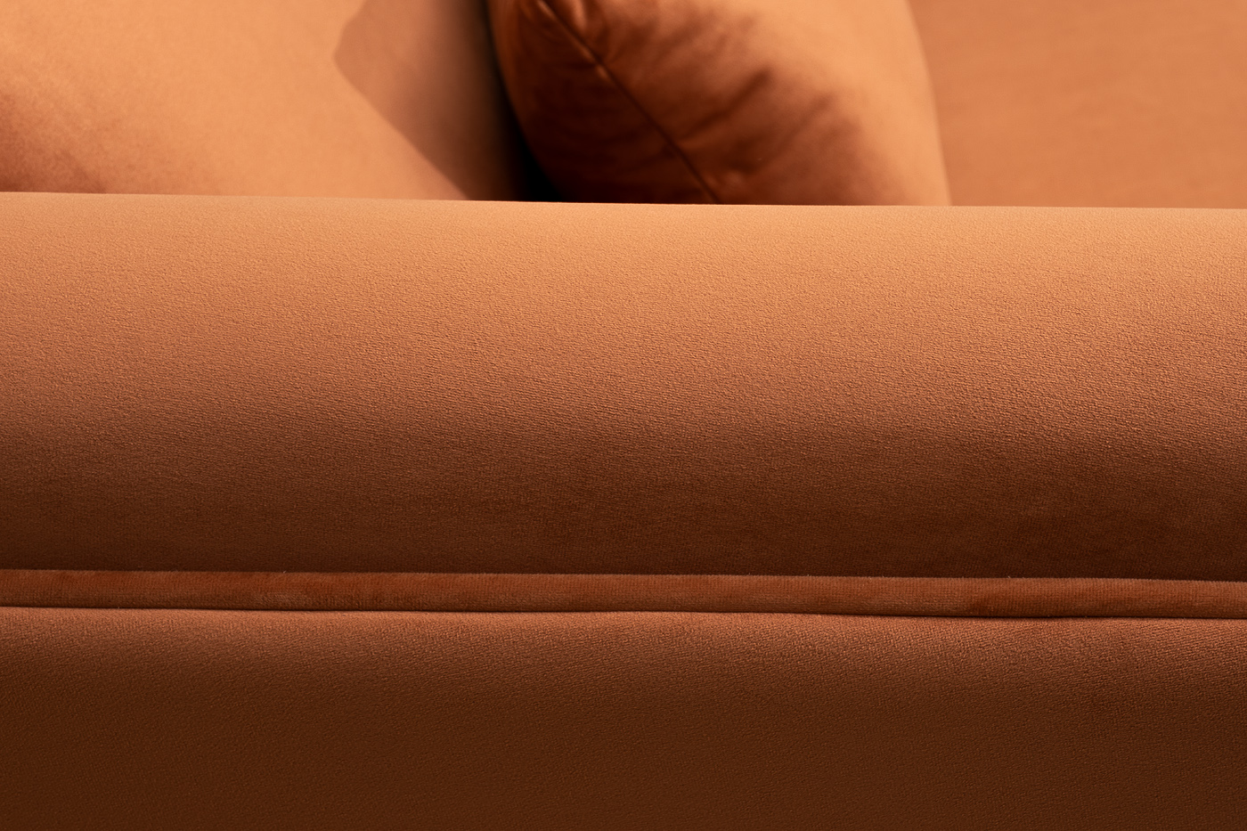 Диван Trevi трехместный раскладной с кантом терракотовый Garda Decor TREVI-230M-2К-Colt006