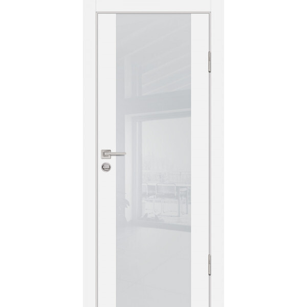 Межкомнатная дверь Graf P-7 лунный лакобель Белый (2000 х 900)