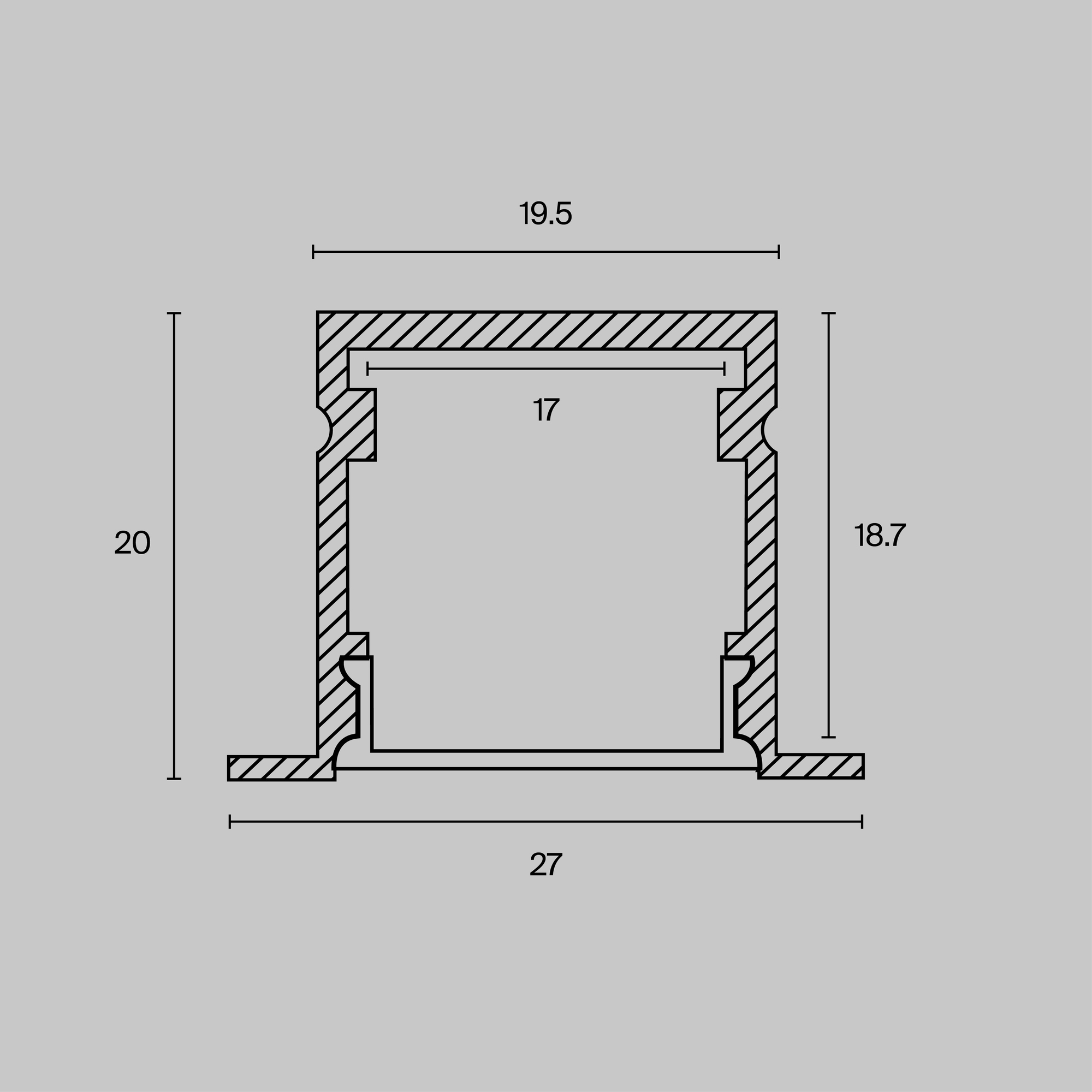 Комплектующие к светодиодной ленте Led Strip ALM-2720-S-2M