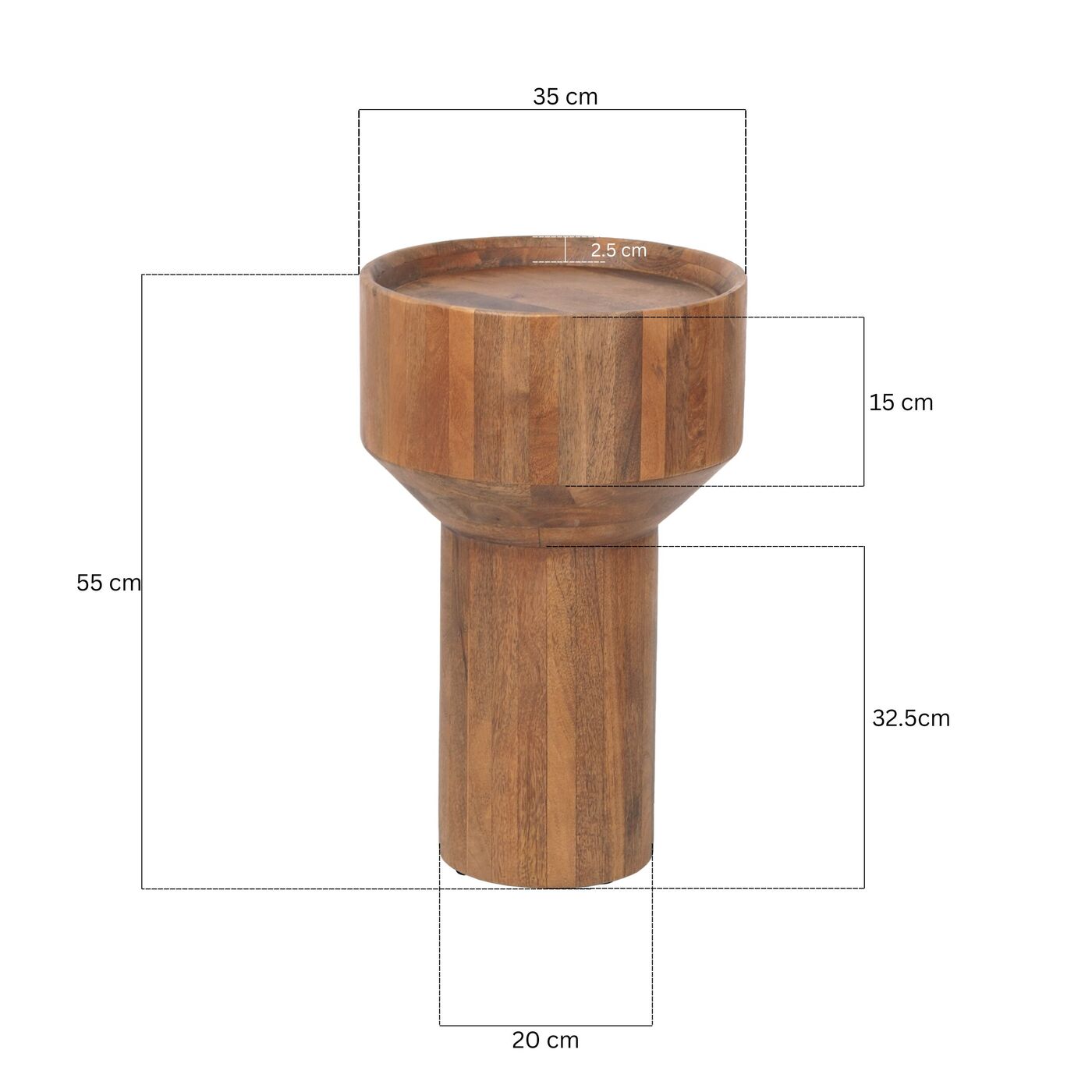 Приставной стол Tessa Ø35cm KARE 70346
