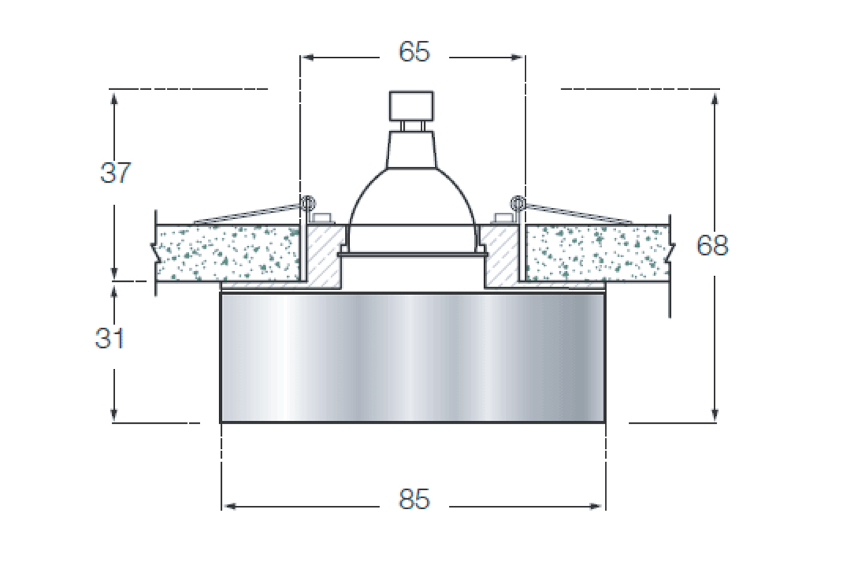 Встраиваемый светильник Donolux DL145CH/Black