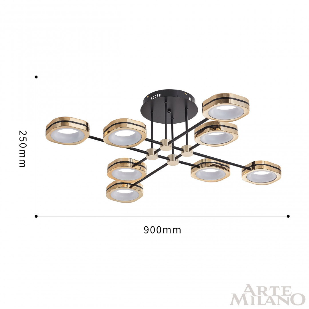 Светильник светодиодный 277999/8 BK/GD Arte Milano