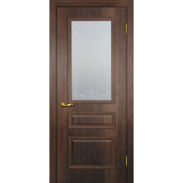 Межкомнатная дверь Graf Верона 2 Сатинат, контурный полимер бесцветный Дуб сан-томе (2000 х 800)