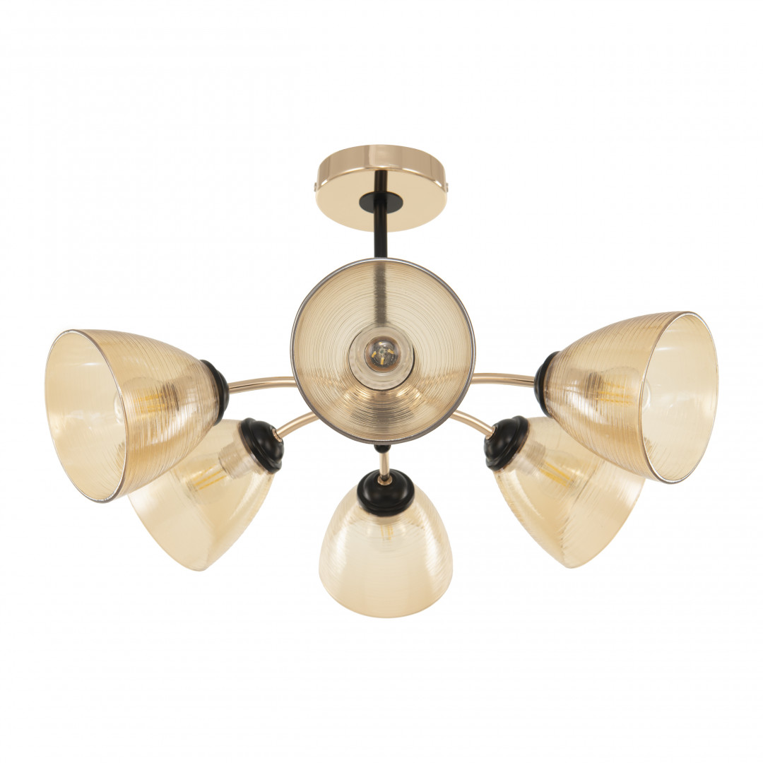 Люстра с плафонами 329007/3+3 GD.BK Arte Milano